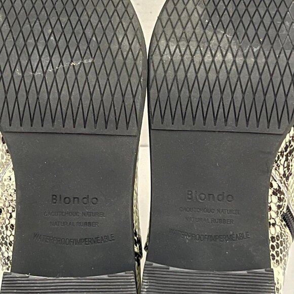 Blondo Women's NWT Elvina Snake Embossed Leather Waterproof Ankle Booties Sz 9.5 - Picture 7 of 9